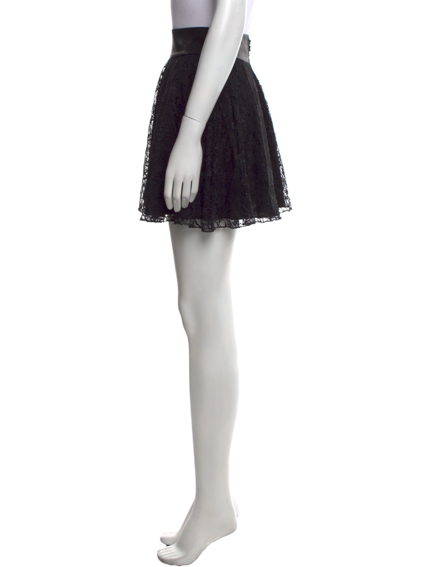 Alice + Olivia Pleated Accents Mini Skirt