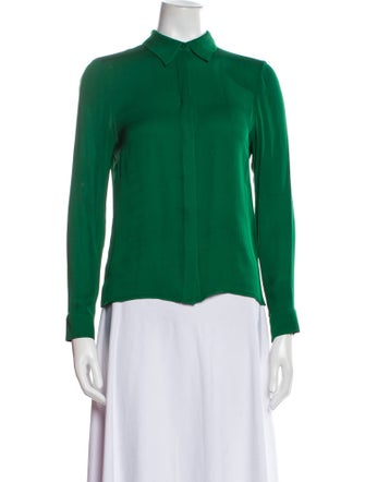 Alice + Olivia Long Sleeve Button-Up Top