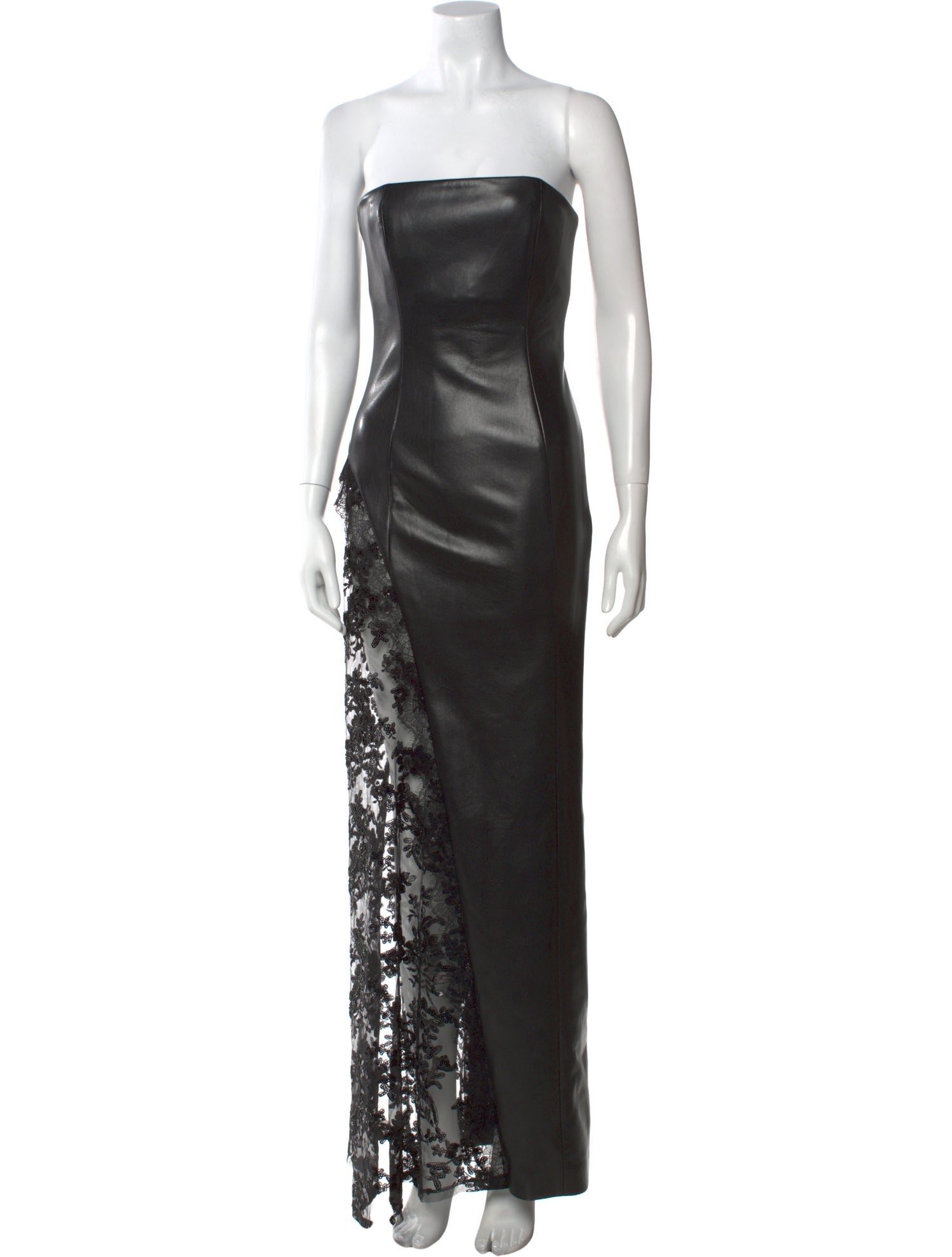 Alice + Olivia Faux Leather Long Dress