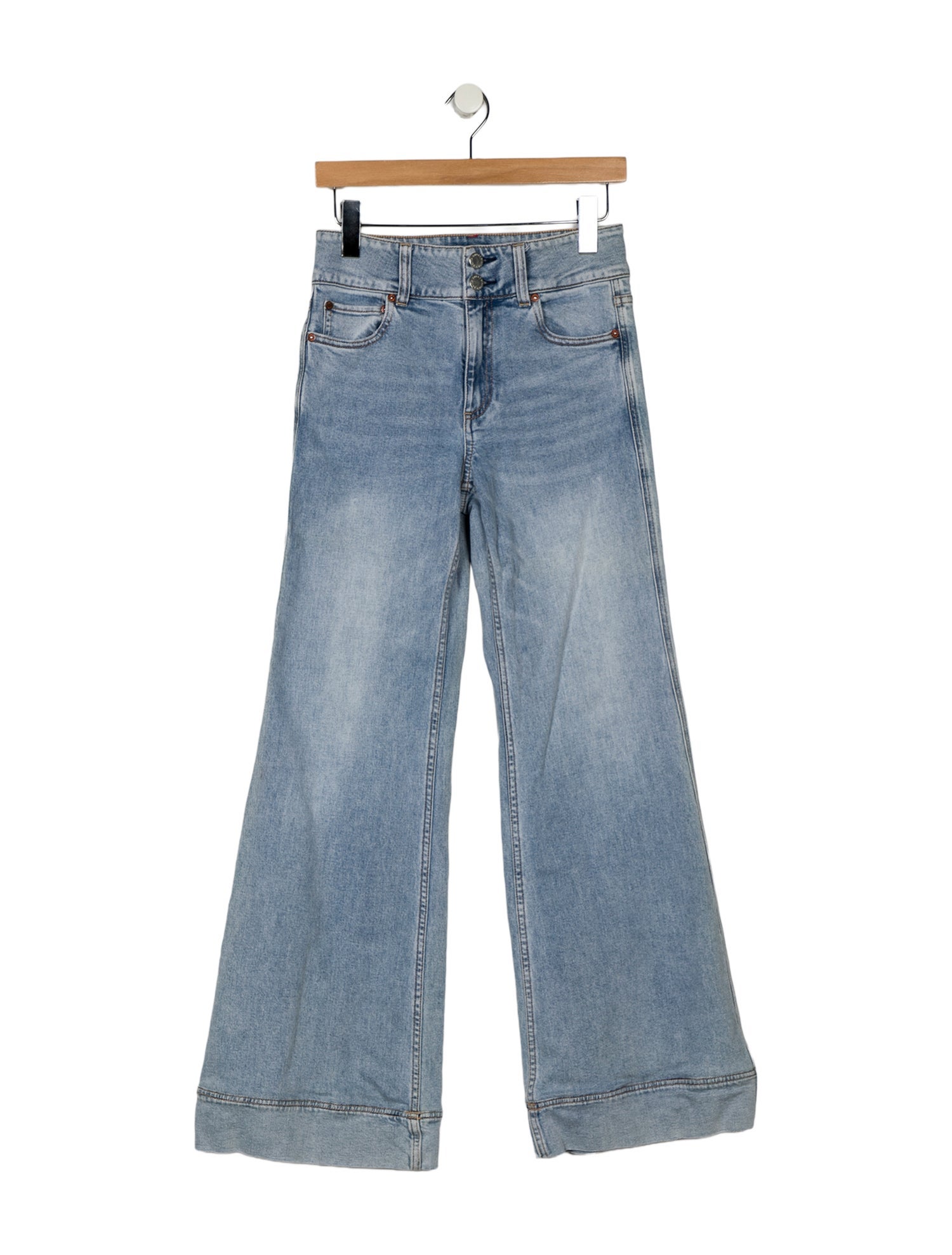 Alice + Olivia Mid-Rise Wide Leg Jeans