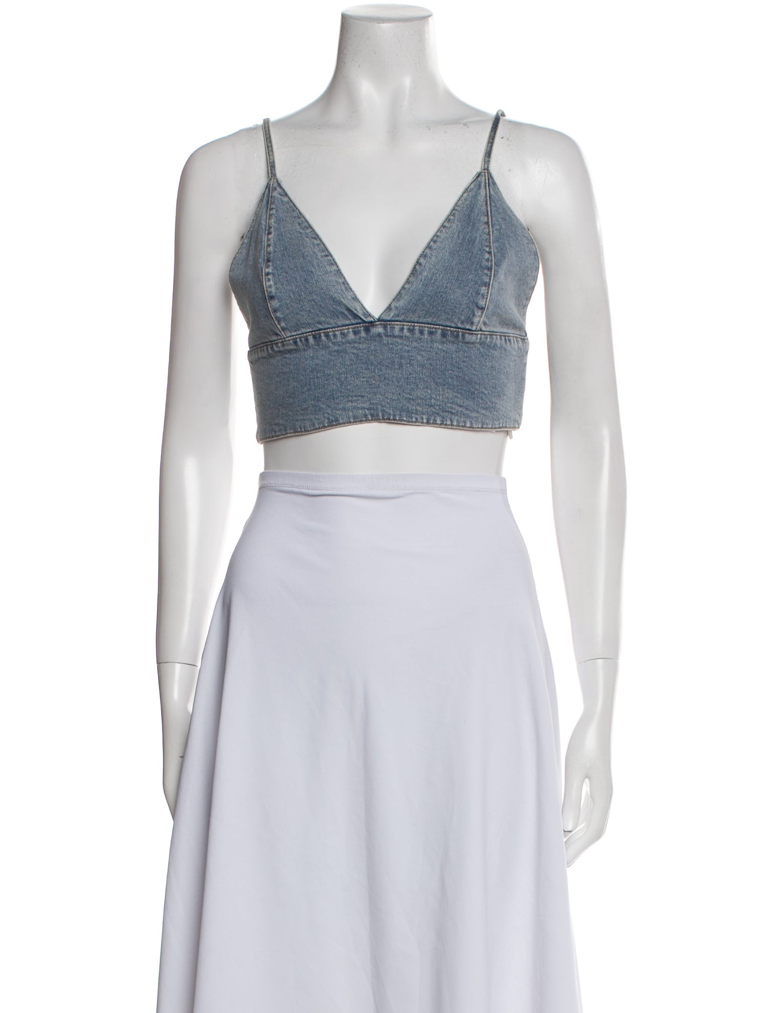 Alice + Olivia V-Neck Sleeveless Crop Top