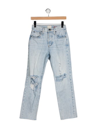 Alice + Olivia Mid-Rise Straight Leg Jeans