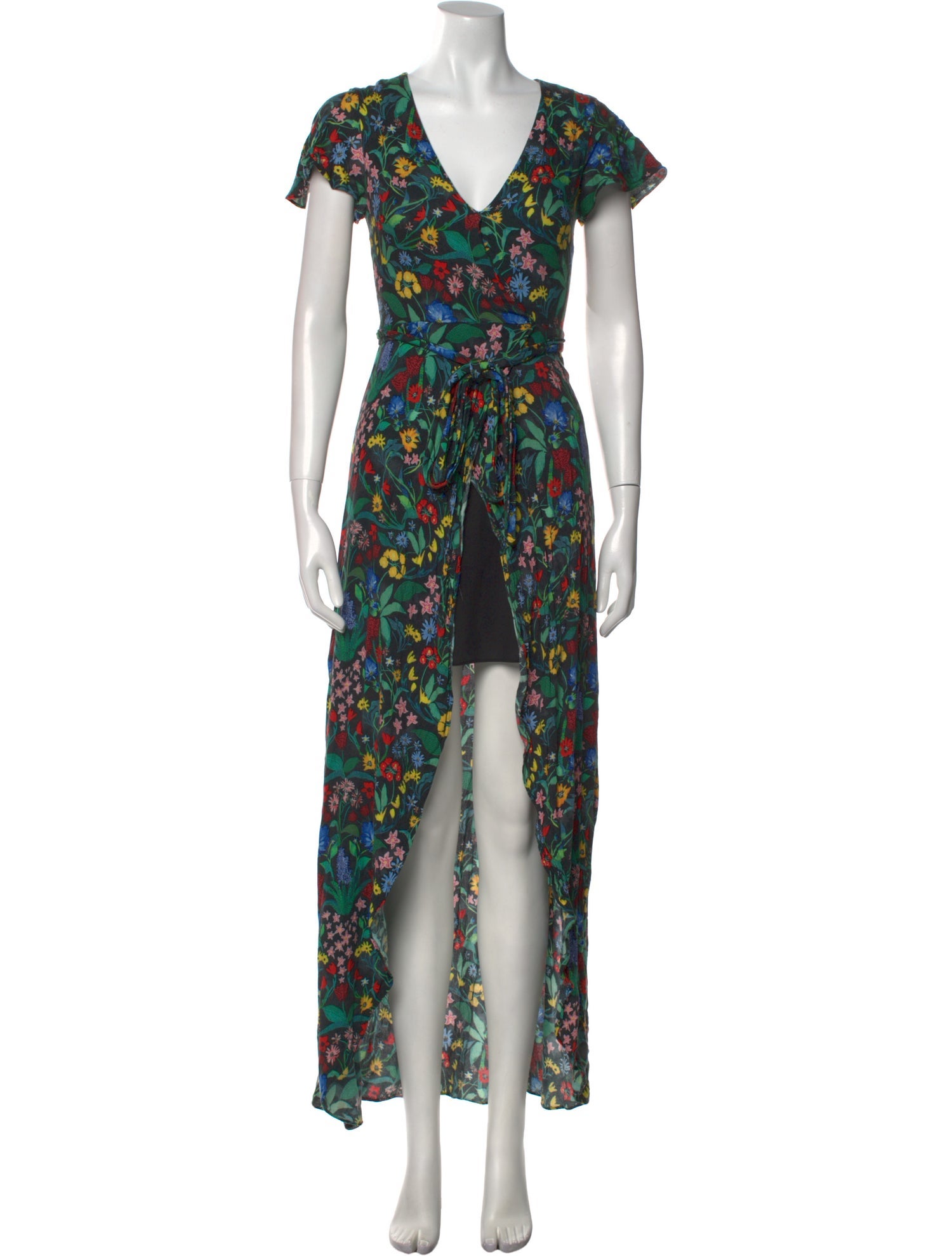 Alice + Olivia Floral Print Long Dress