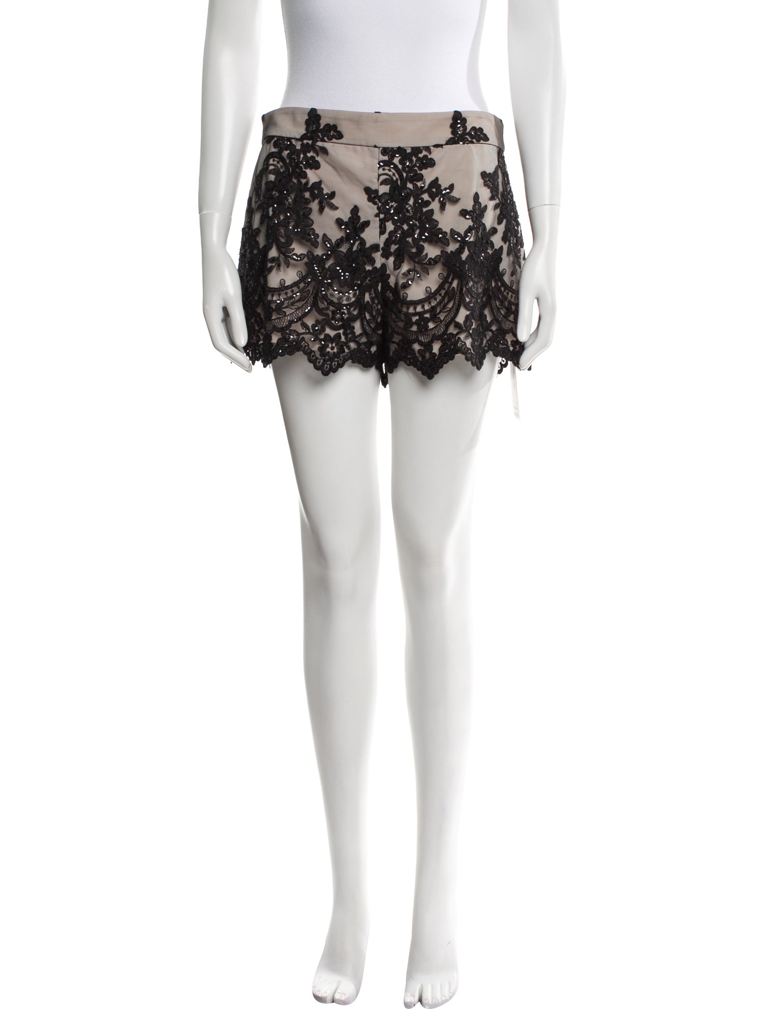 Alice + Olivia Lace Pattern Mini Shorts