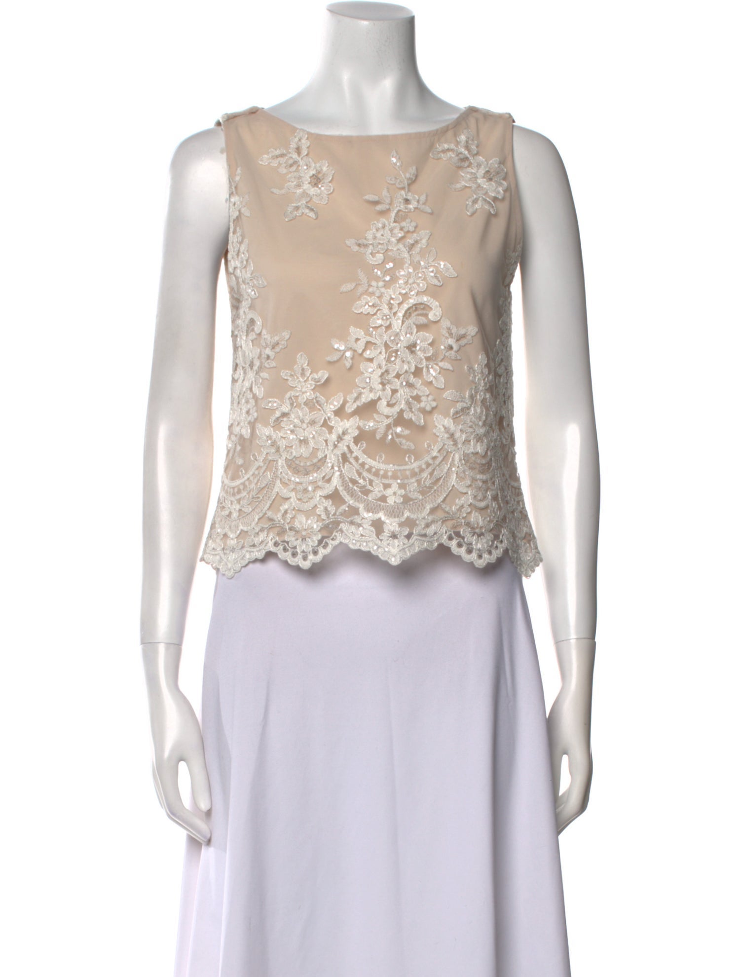 Alice + Olivia Nylon Patterned Crop Top