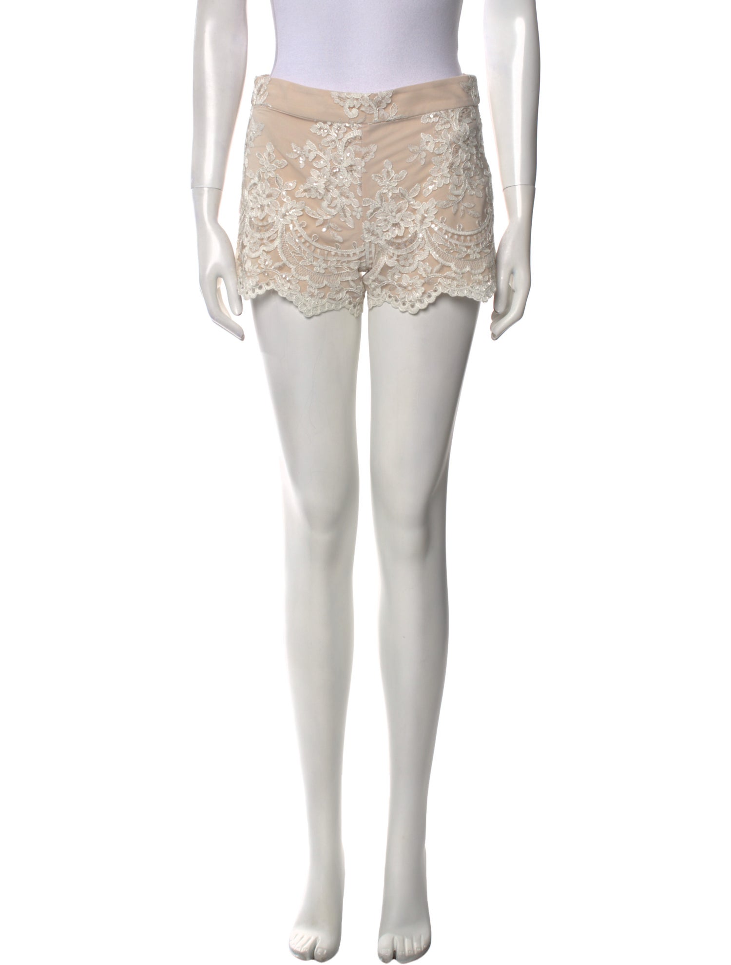 Alice + Olivia Lace Pattern Mini Shorts