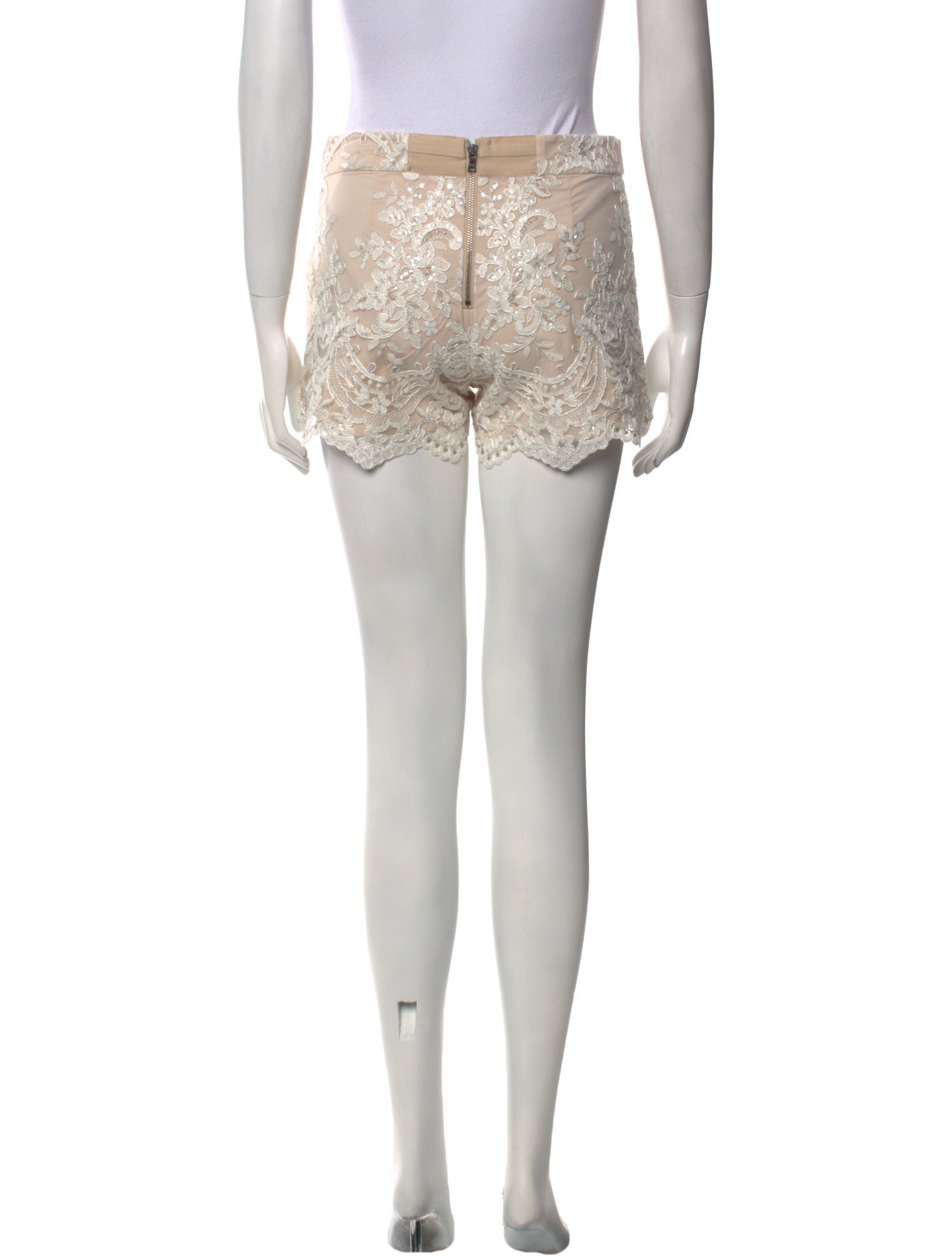 Alice + Olivia Lace Pattern Mini Shorts