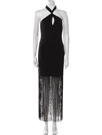 Alice + Olivia Halterneck Long Dress