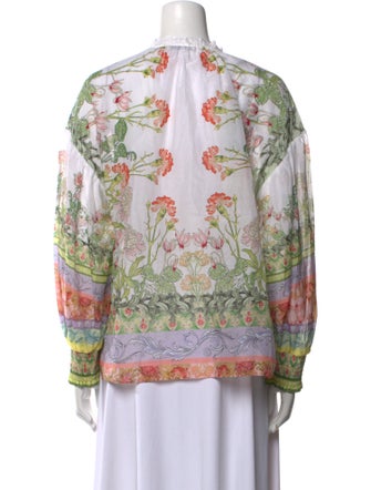 Alice + Olivia Floral Print Mock Neck Tunic