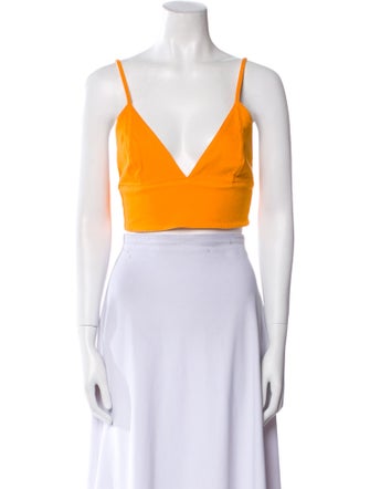 Alice + Olivia V-Neck Sleeveless Crop Top