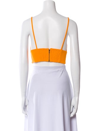 Alice + Olivia V-Neck Sleeveless Crop Top