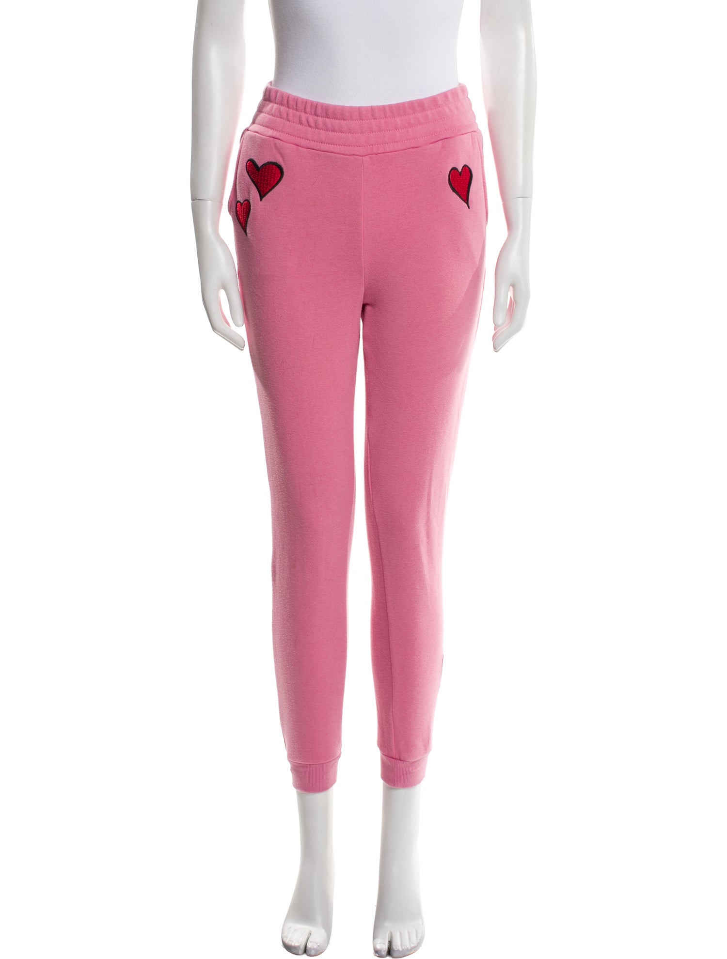 Alice + Olivia Graphic Print Embroidered Accent Sweatpants