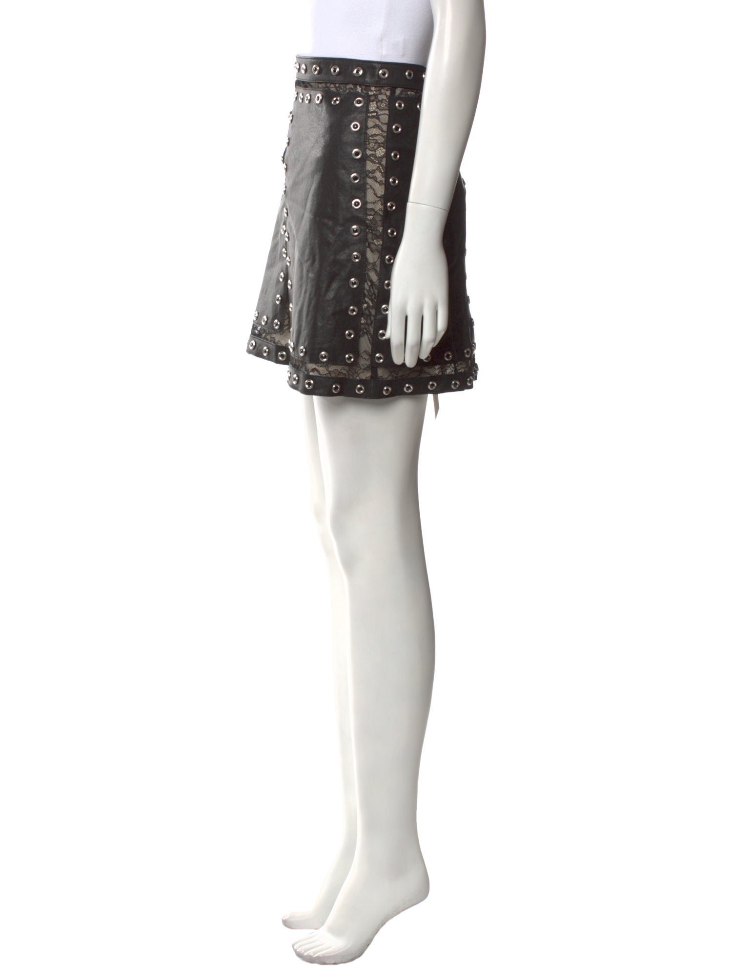 Alice + Olivia Leather Mini Skirt