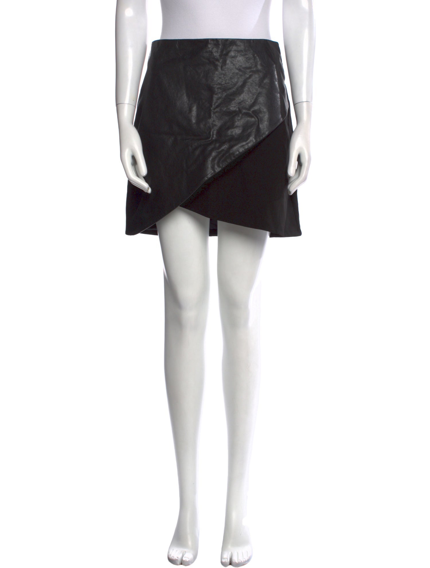 Alice + Olivia Lamb Leather Mini Skirt