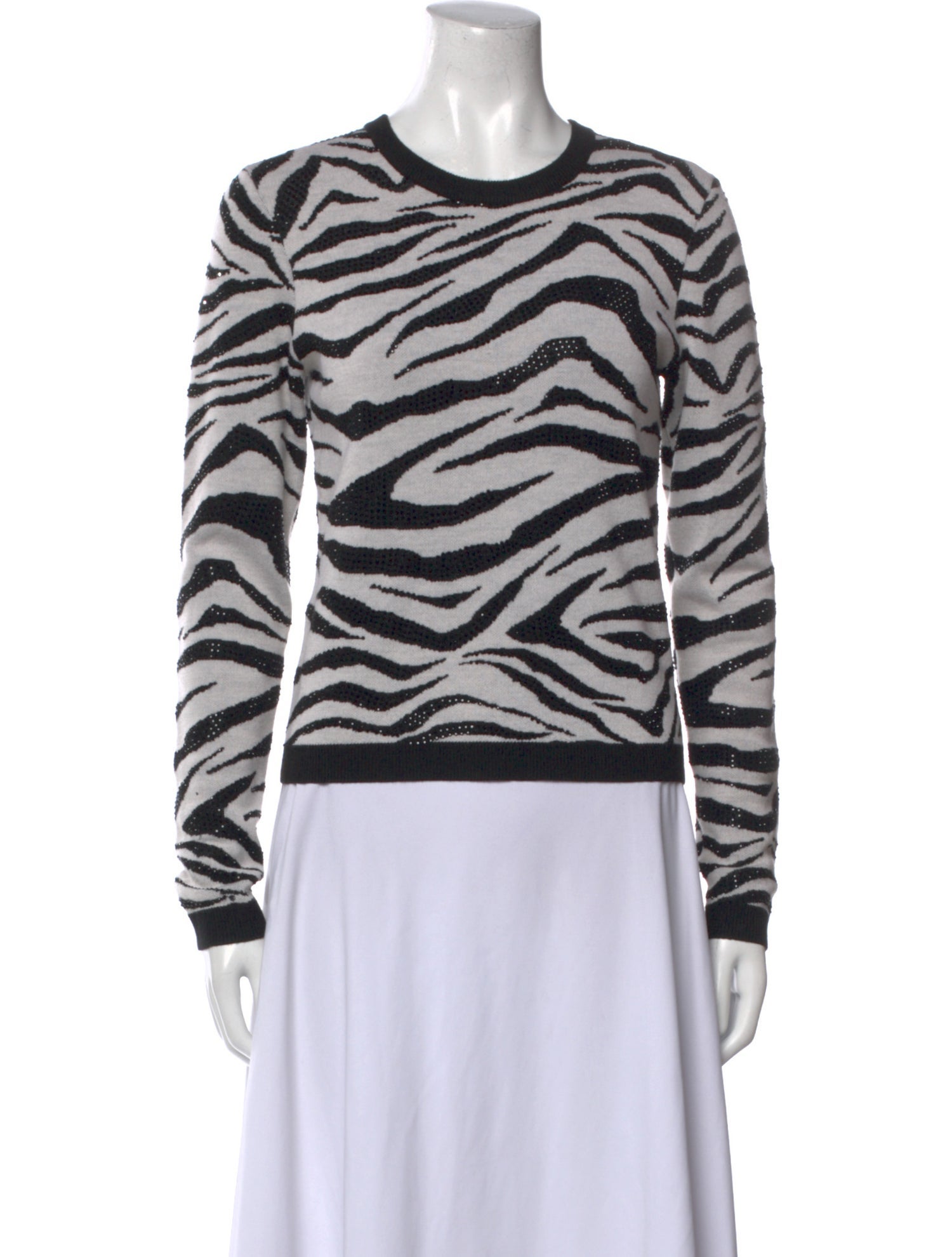 Alice + Olivia Wool Animal Print Sweatshirt