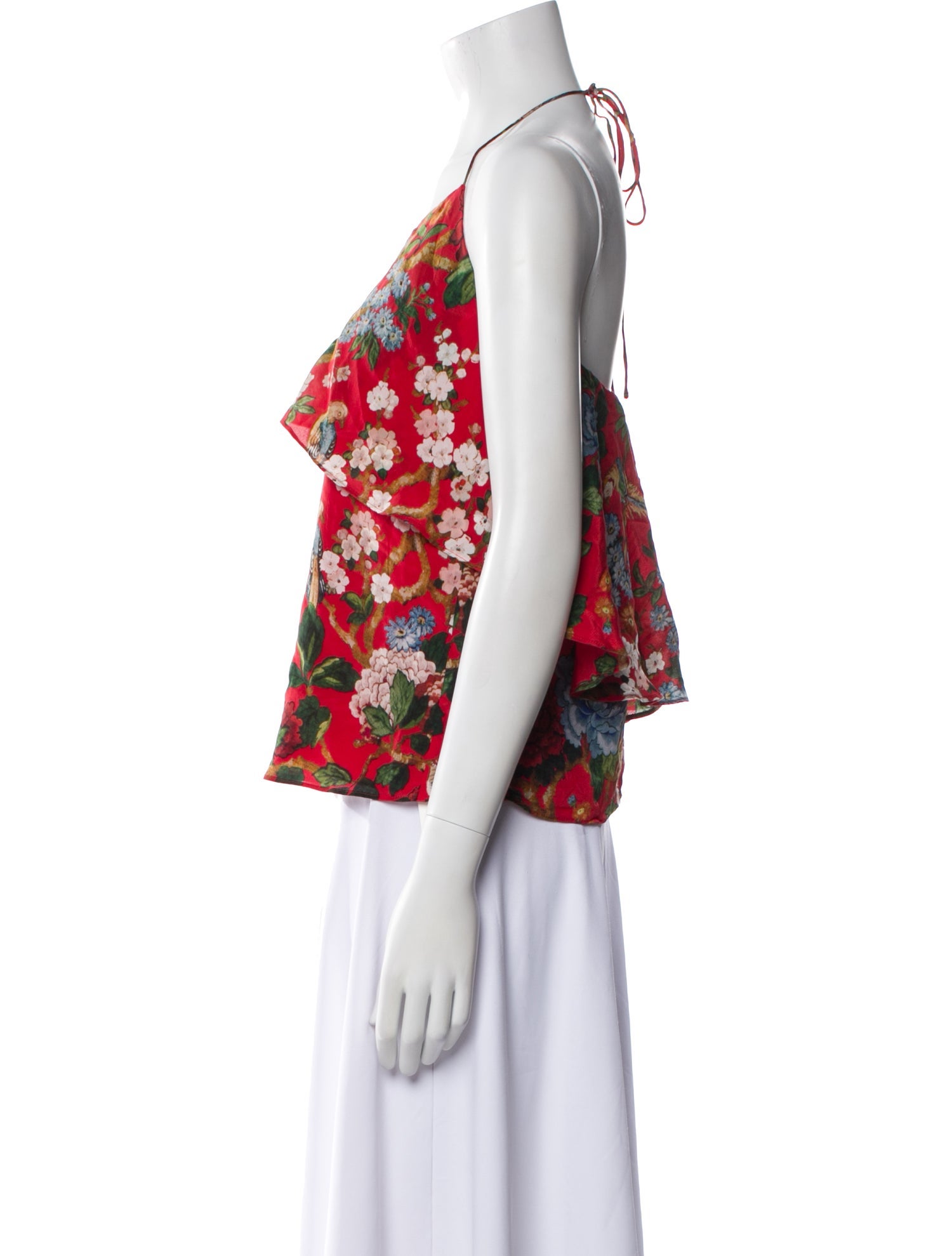 Alice + Olivia Silk Floral Print Blouse