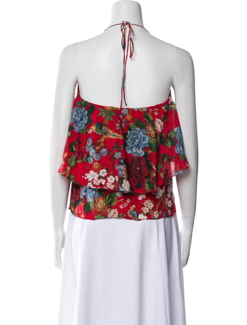 Alice + Olivia Silk Floral Print Blouse