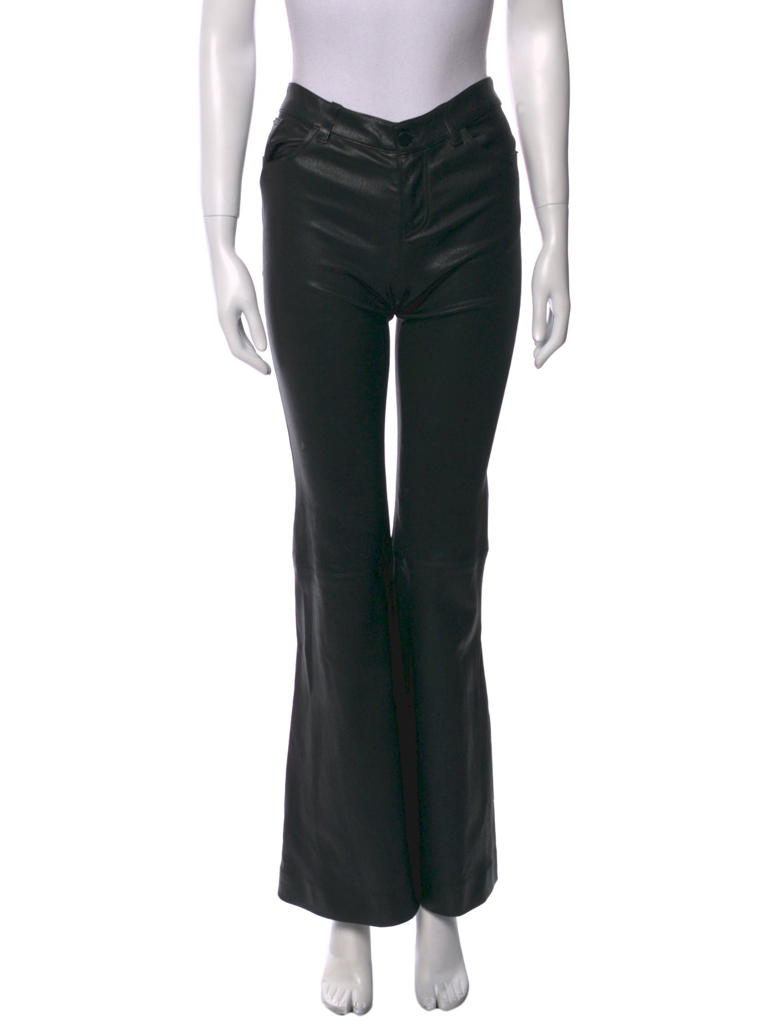Alice + Olivia Lamb Leather Wide Leg Pants