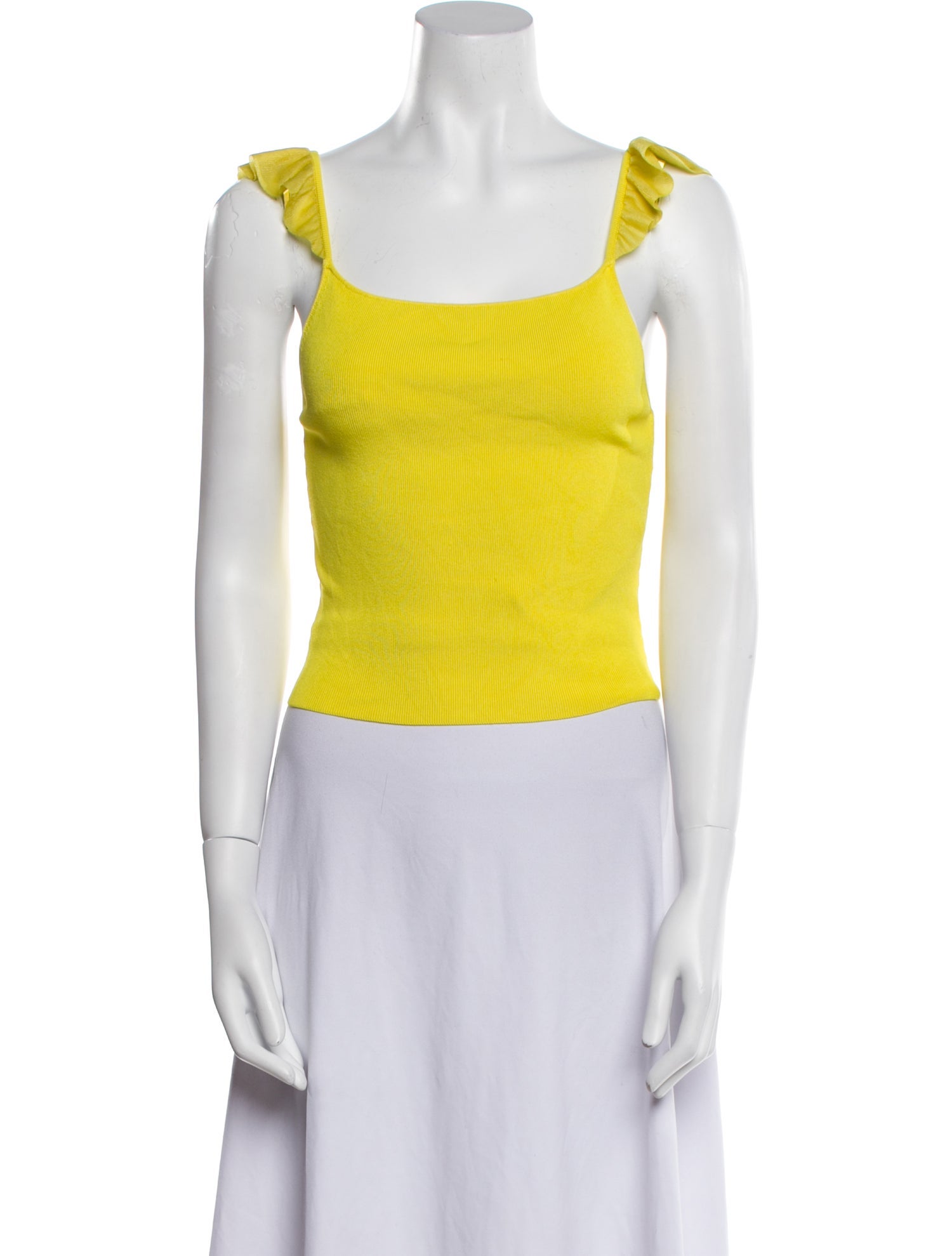Alice + Olivia Square Neckline Sleeveless Crop Top
