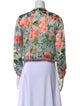 Alice + Olivia Floral Print V-Neck Crop Top
