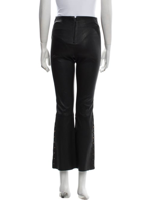 Alice + Olivia Lamb Leather Straight Leg Pants
