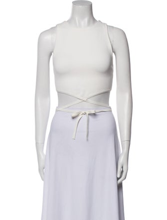 Alice + Olivia Square Neckline Sleeveless Crop Top