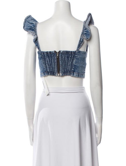 Alice + Olivia Square Neckline Sleeveless Crop Top