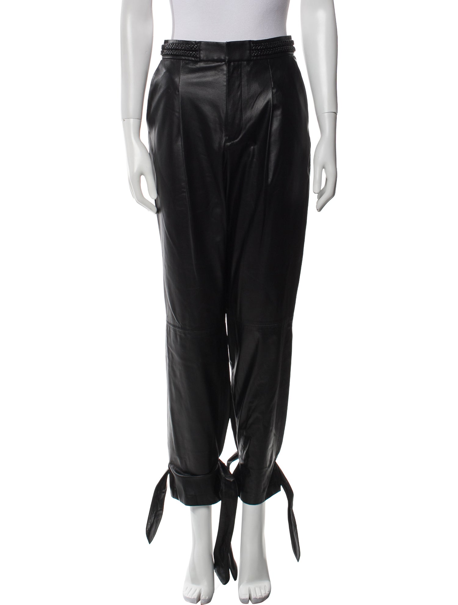 Alice + Olivia Lamb Leather Straight Leg Pants w/ Tags