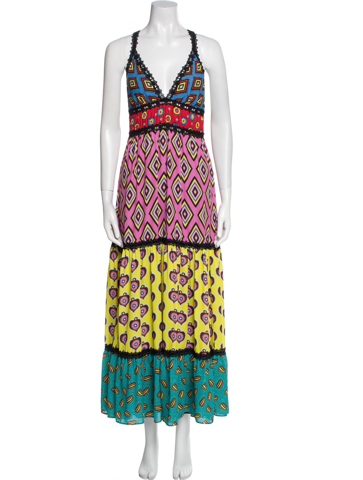 Alice + Olivia Printed Long Dress