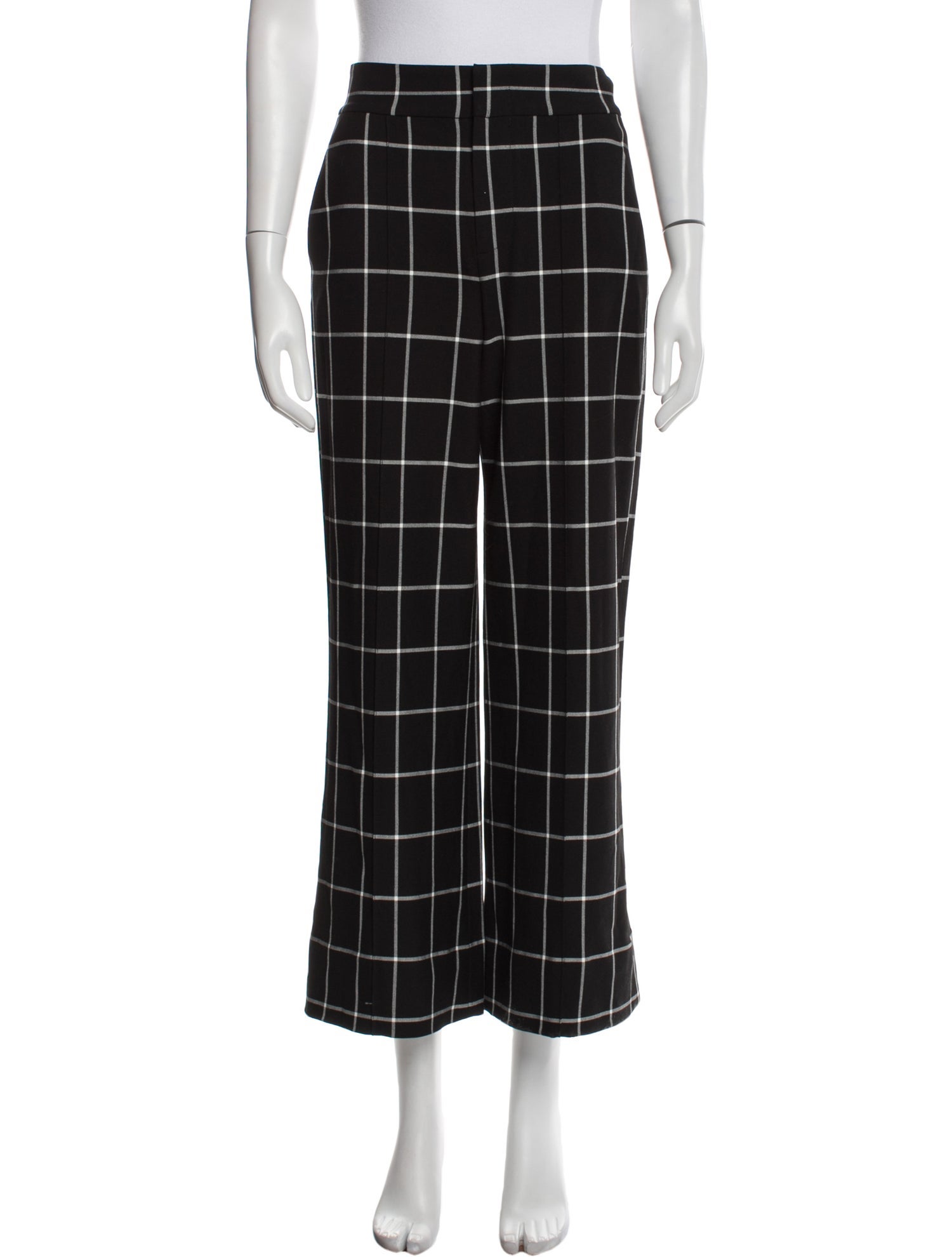 Alice + Olivia Plaid Print Wide Leg Pants