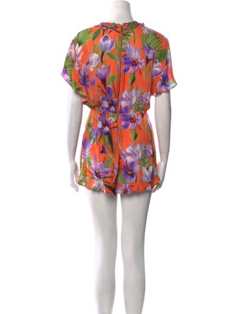 Alice + Olivia Printed V-Neck Romper