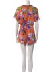 Alice + Olivia Printed V-Neck Romper