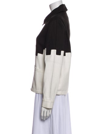 Alice + Olivia Colorblock Pattern Denim Jacket