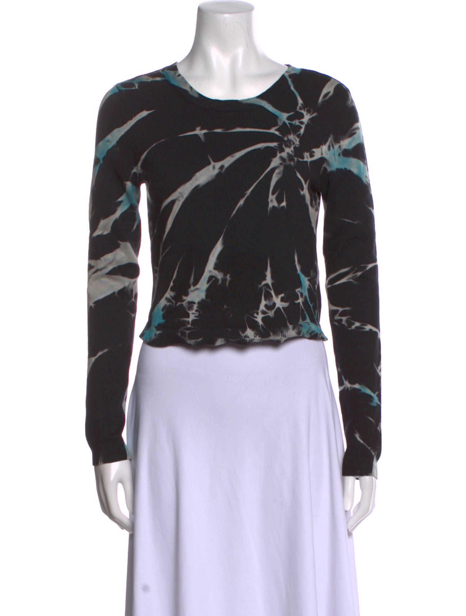 Alice + Olivia Printed Scoop Neck Sweater