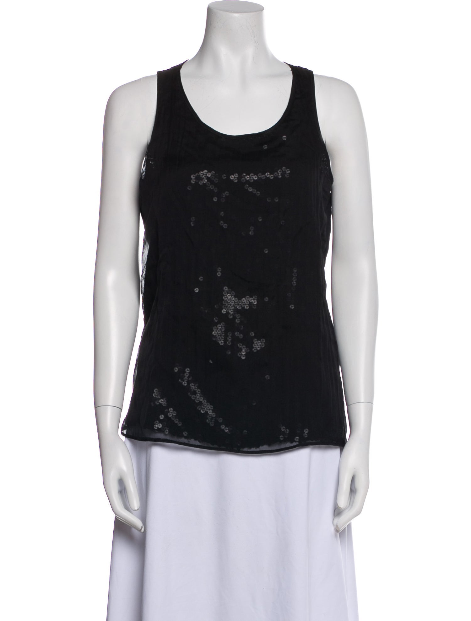 Alice + Olivia Silk Scoop Neck Top