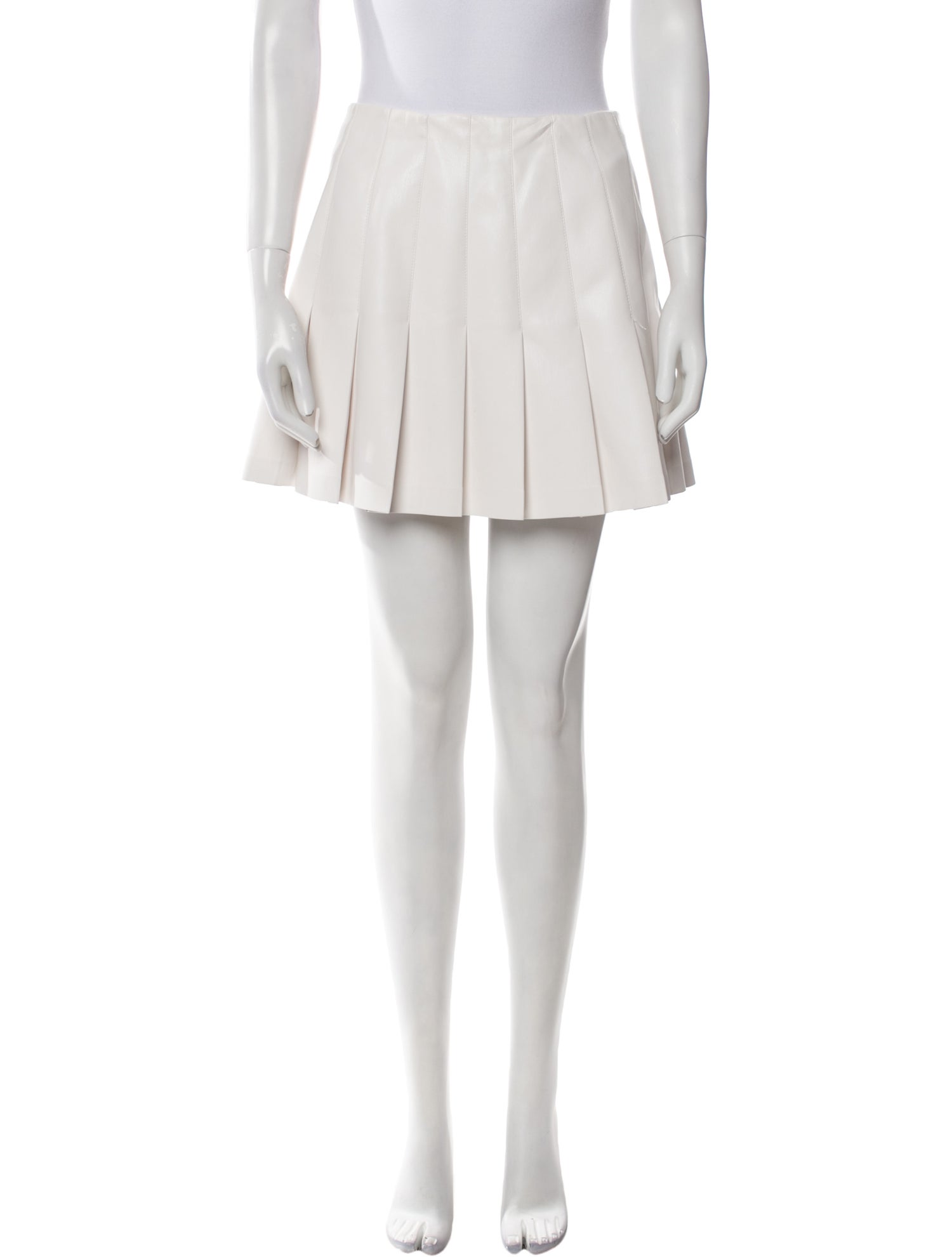 Alice + Olivia Pleated Accents Mini Skirt