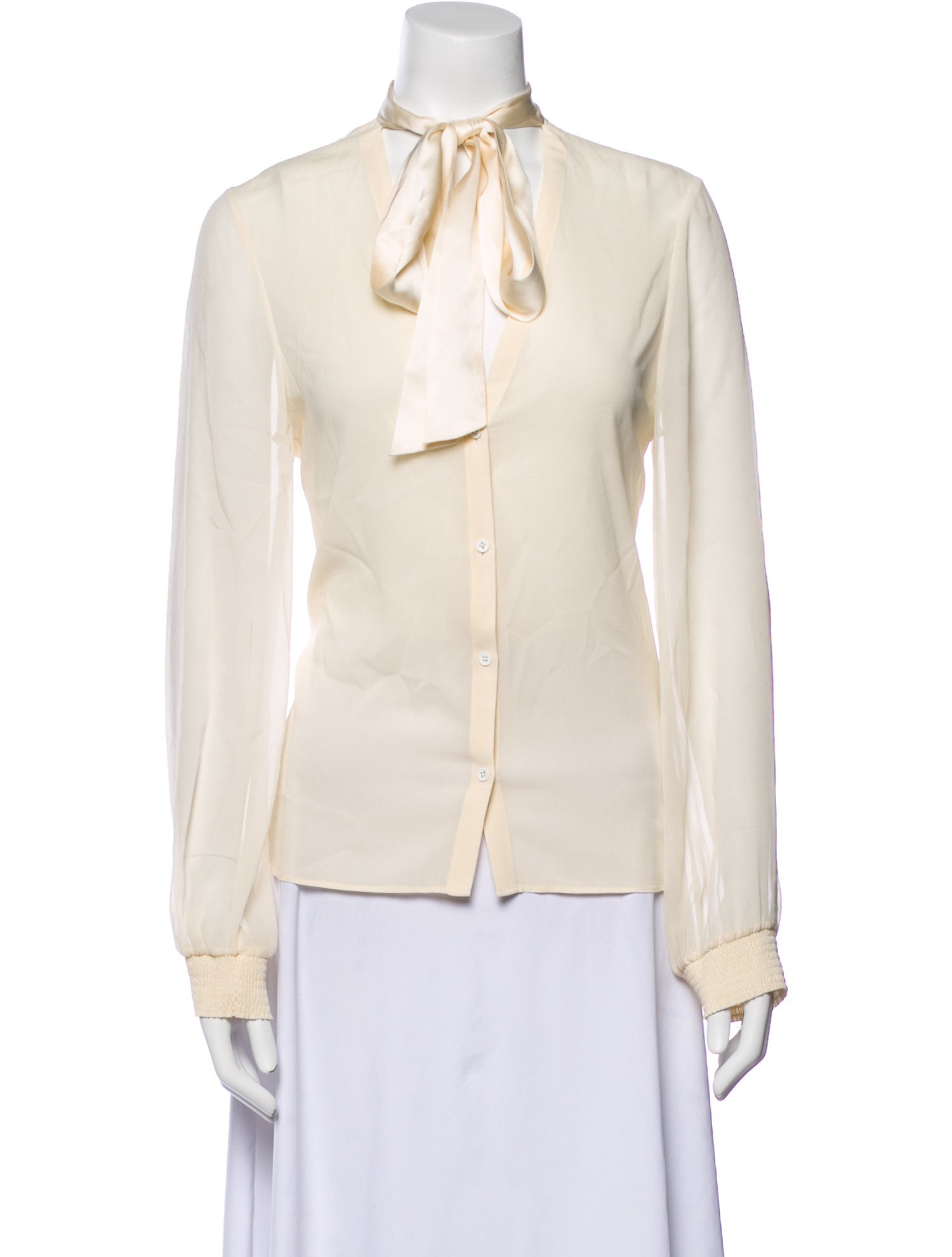 Alice + Olivia Silk Mock Neck Blouse