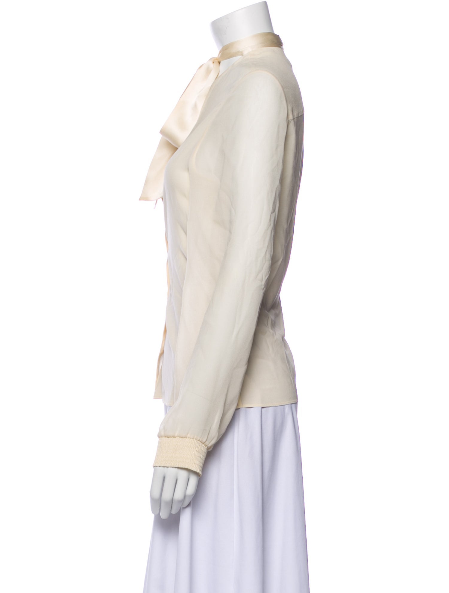 Alice + Olivia Silk Mock Neck Blouse