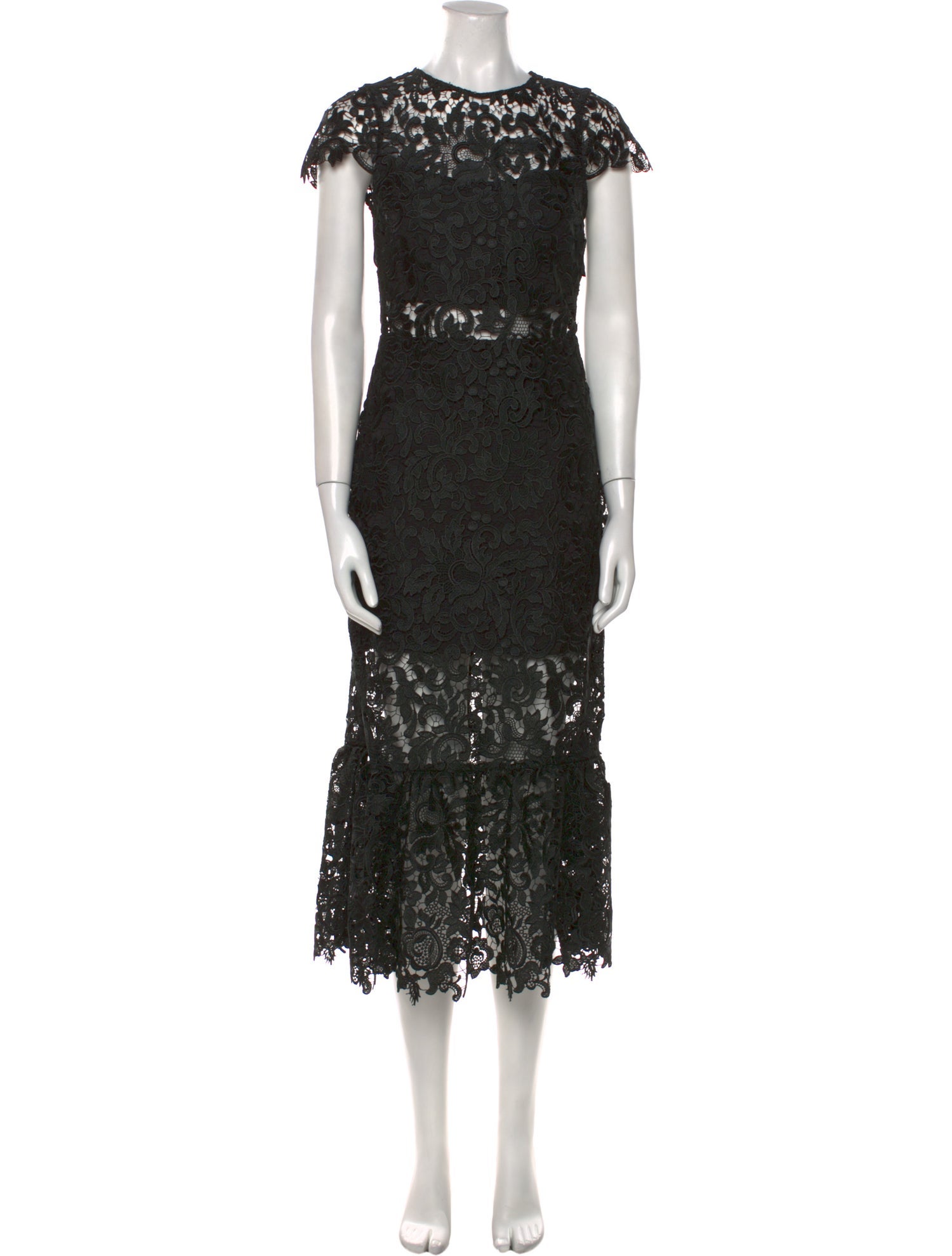 Alice + Olivia Lace Pattern Long Dress