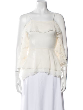Alice + Olivia Square Neckline Sleeveless Blouse
