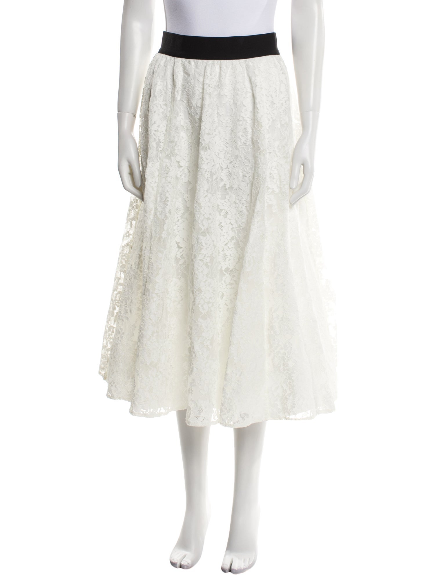 Alice + Olivia Lace Pattern Midi Length Skirt