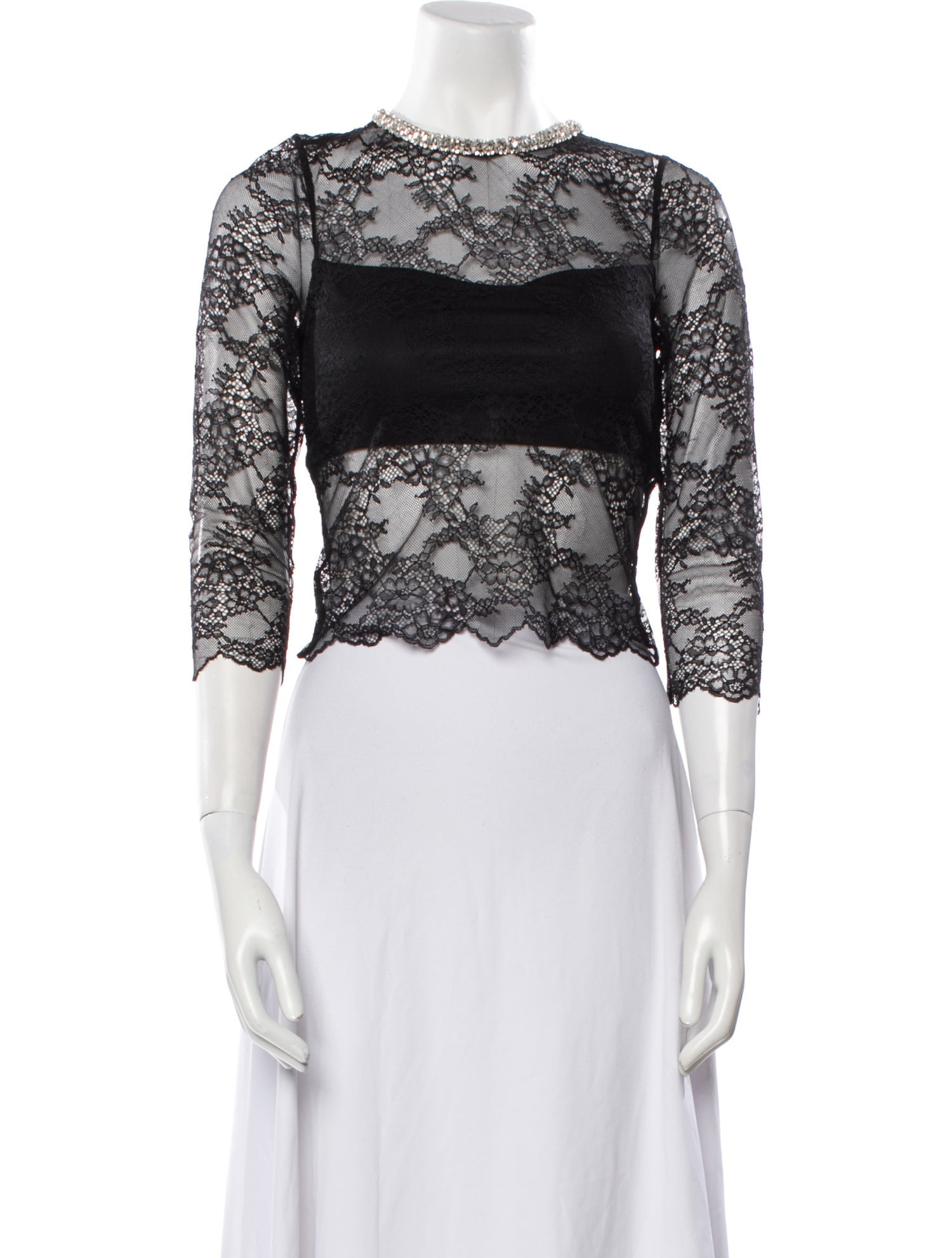 Alice + Olivia Nylon Lace Pattern Sweater w/ Tags