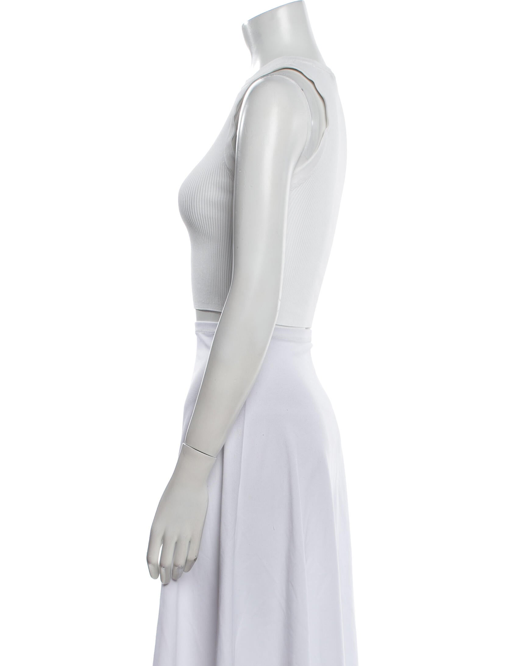 Alice + Olivia Mock Neck Sleeveless Crop Top