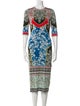 Alice + Olivia Printed Midi Length Dress