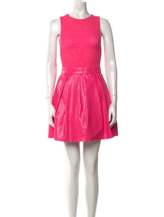 Alice + Olivia Faux Leather Mini Dress