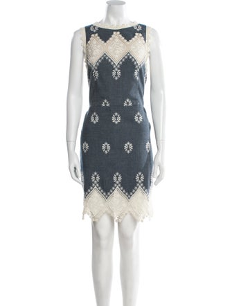 Alice + Olivia Lace Pattern Mini Dress