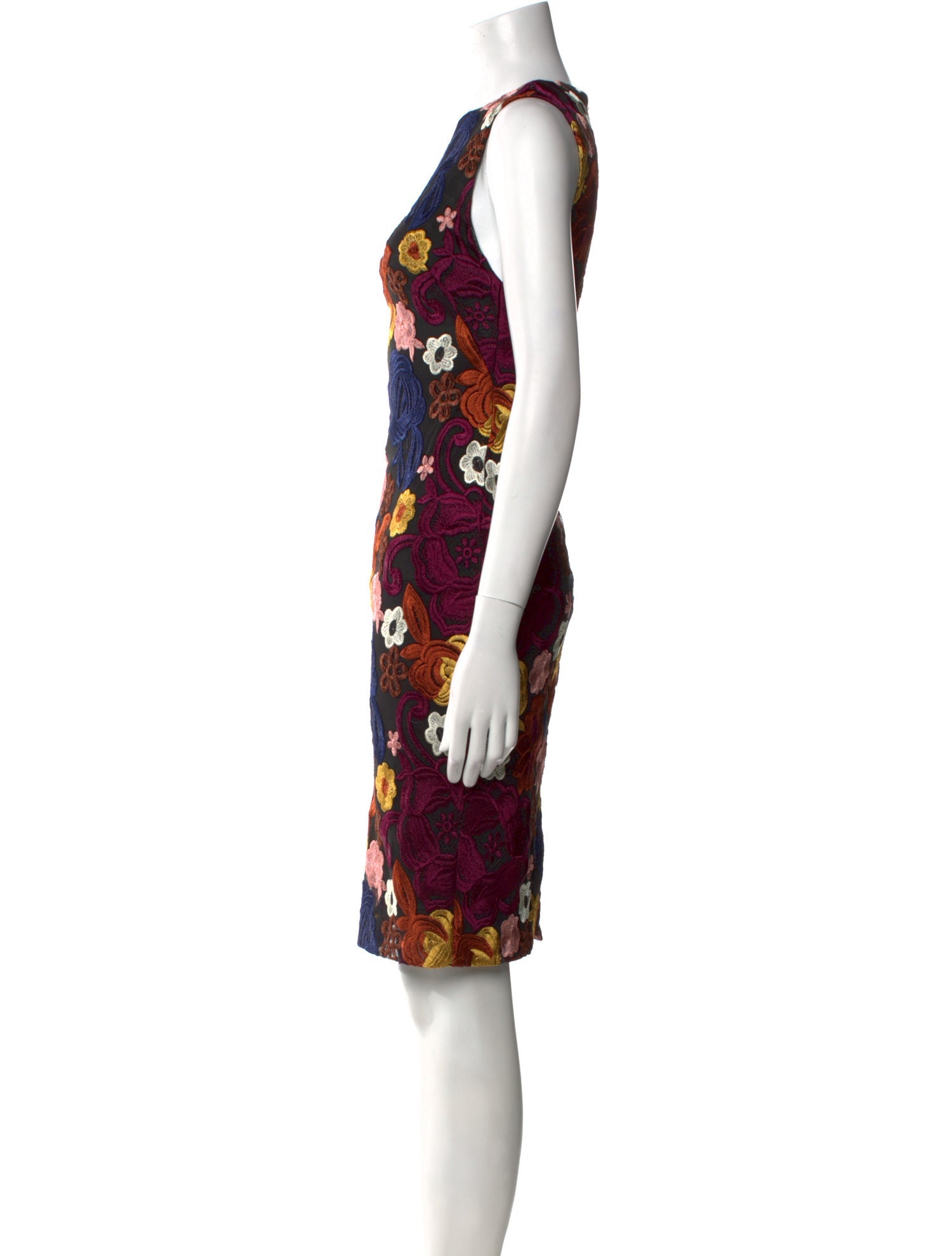 Alice + Olivia Floral Print Knee-Length Dress
