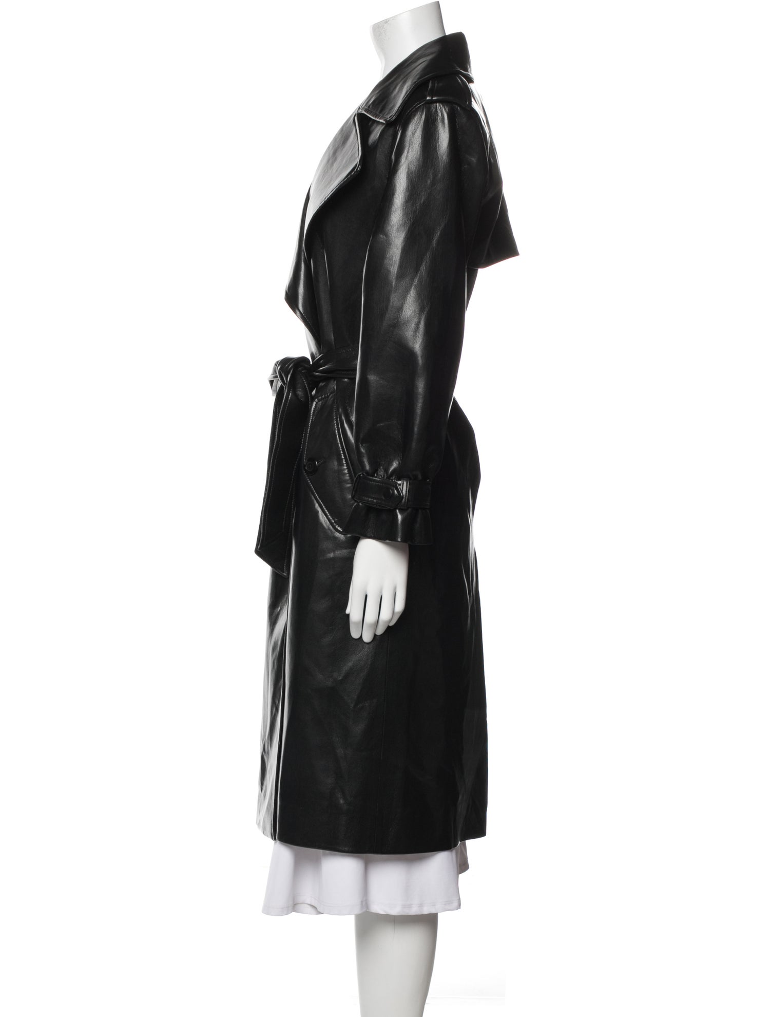 Alice + Olivia Faux Leather Trench Coat