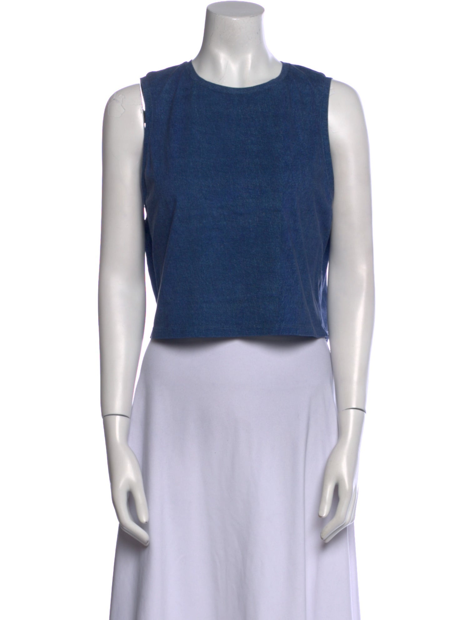 Alice + Olivia Crew Neck Sleeveless Crop Top