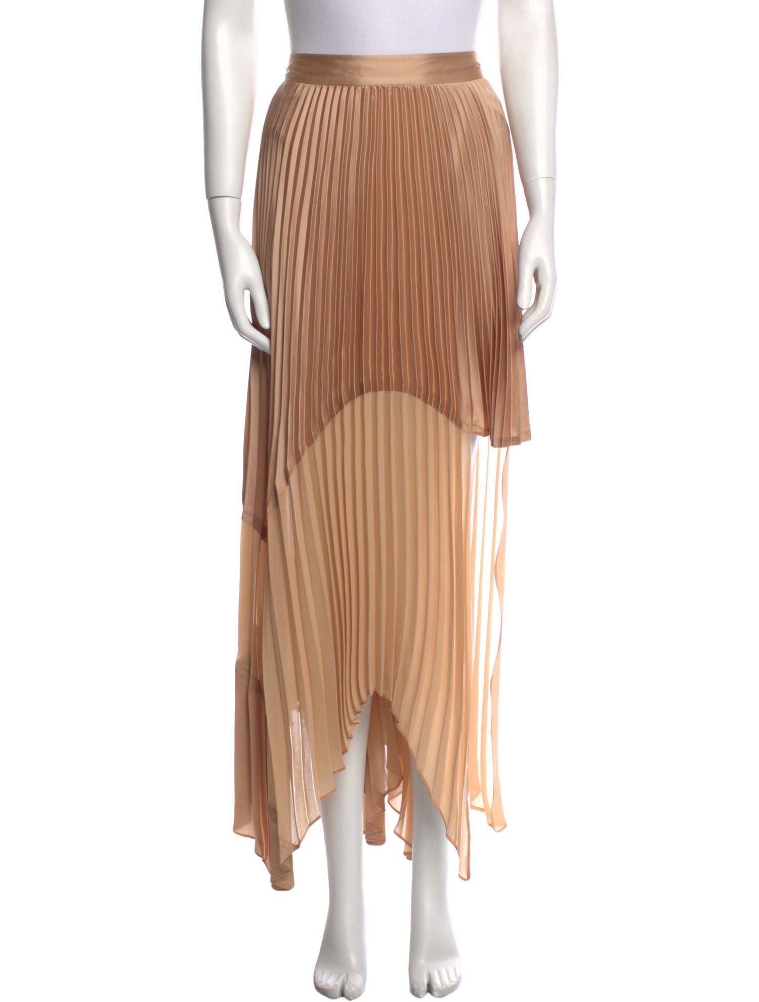 Alice + Olivia Pleated Accents Long Skirt